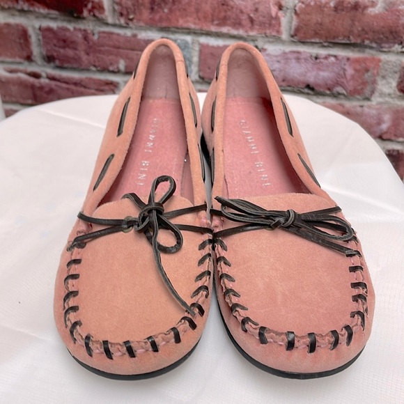 Gianni Bini Pink Suede Moccasin/Slip on Loafers Size 7.5 - Picture 1 of 10